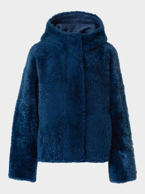 Gracie Lamb Shearling Hooded Jacket