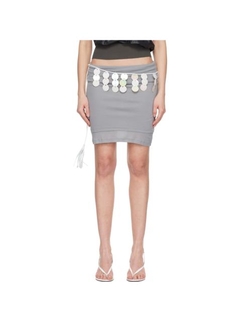 Gray Gemma Midi Skirt