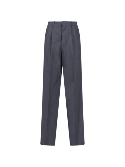 pleated tailored trousers