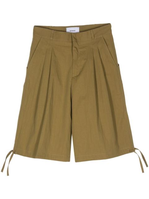 pleated long shorts