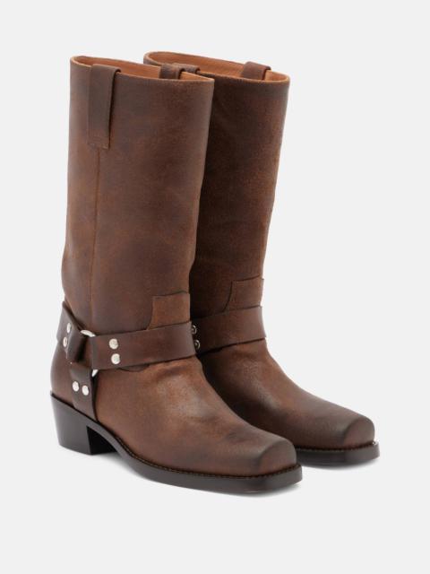 Roxy distressed leather ankle boots