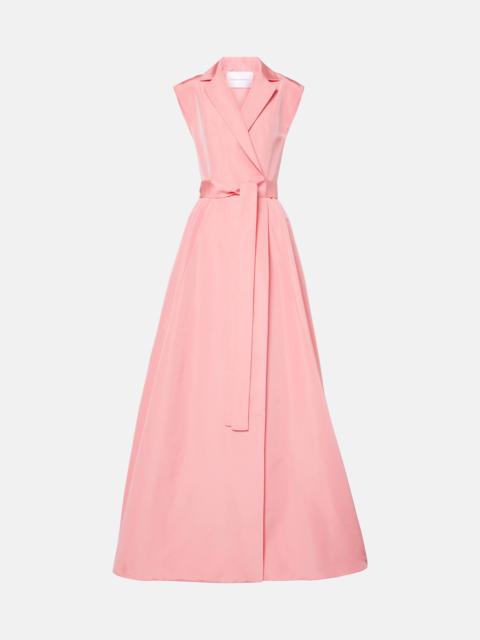Belted silk gown