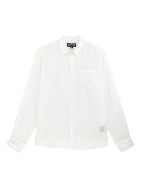Men Linen Shirt Solid