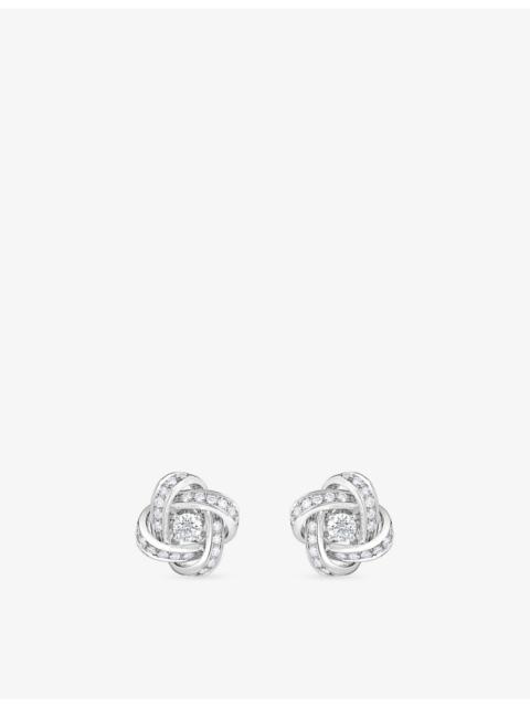 Pivoine 18ct White-Gold and 0.30ct Brilliant-Cut Diamond Earrings