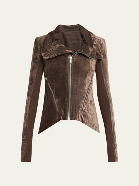 Naska Velvet Zip Biker Jacket