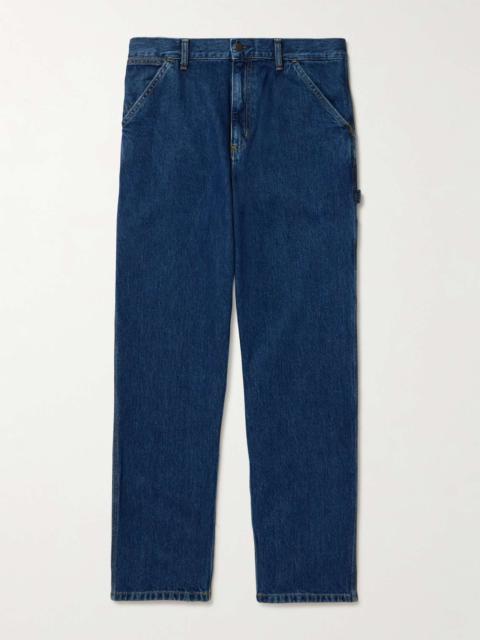 Single Knee Straight-Leg Jeans