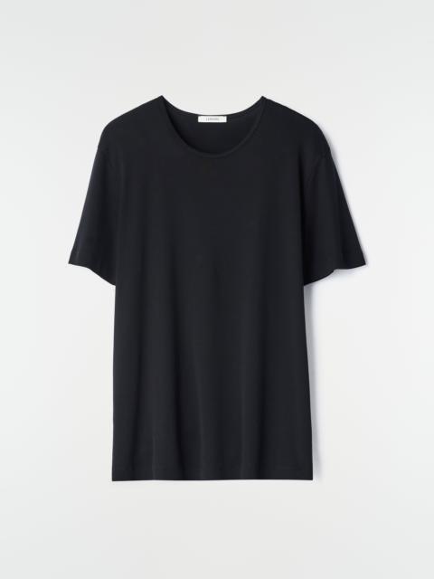 SCOOP-NECK T-SHIRT IN RIBBED JERSEY