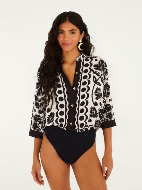 Off-White Floral Arabesque Buttoned Shirt