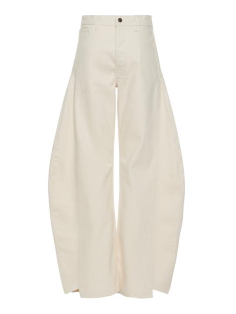Rigid High-Rise Balloon Jeans off-white
