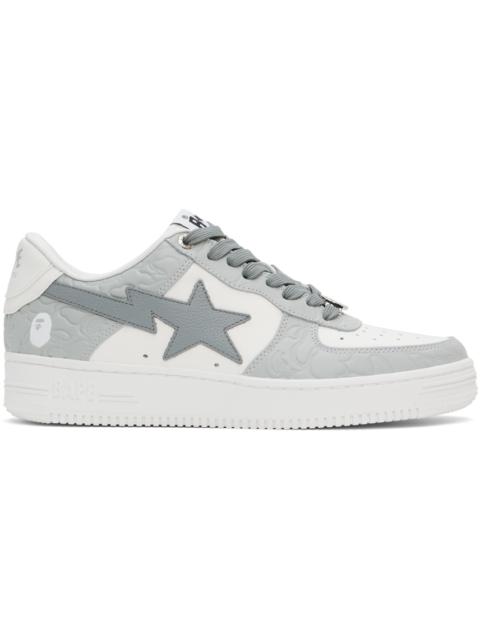 White & Gray Sta #4 M1 Sneakers