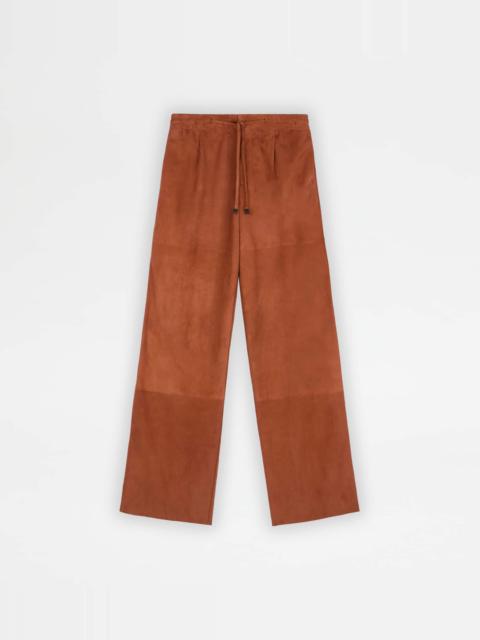 PANTS IN PASHMY  SUEDE - ORANGE