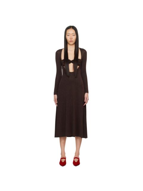 Brown Baes Midi Dress