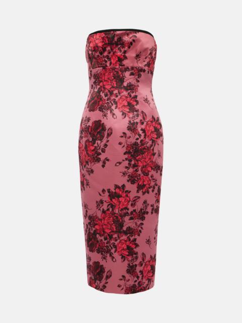 Adalina floral strapless midi dress