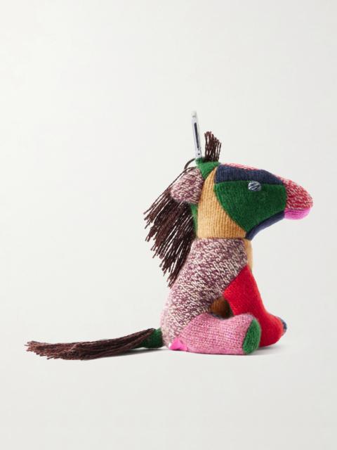 Pony Patchwork Cashmere Keychain