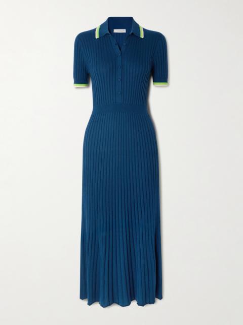 Eyot Ribbed Silk And Cashmere-blend Midi Dress
