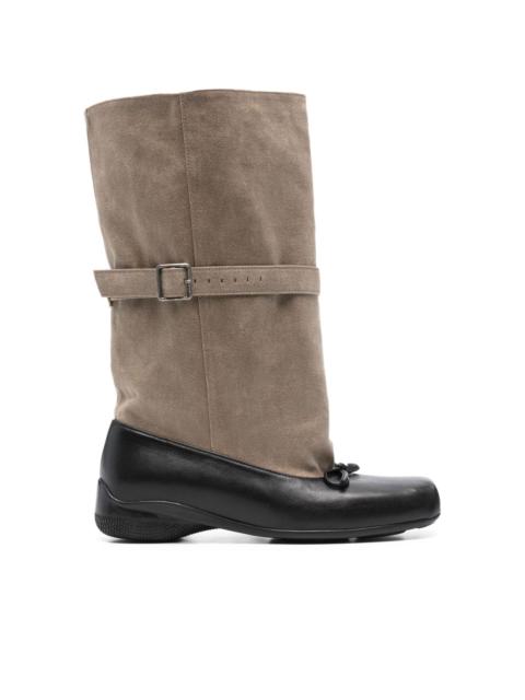 buckled ballet slouchy boots