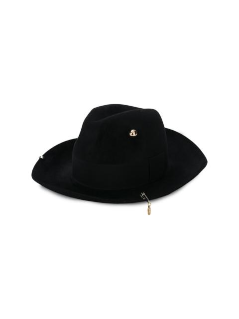 embellished fedora hat