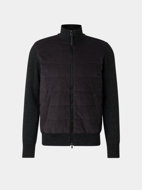 Zisco hybrid knit jacket in Anthracite