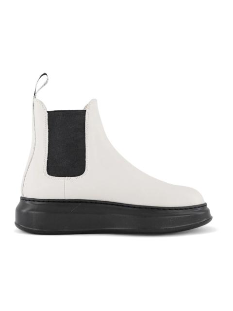 Alexander McQueen Hybrid Chelsea Boot Black White
