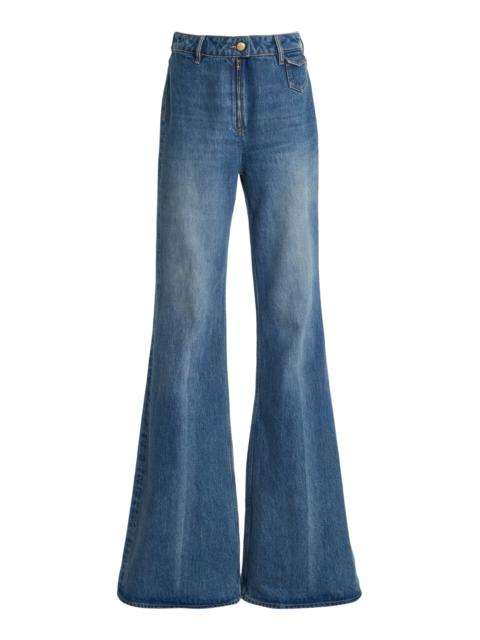 Zephyr High-Rise Denim Flared Jeans medium wash