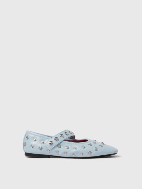 Ryder Popper-Studded Ballet Flats