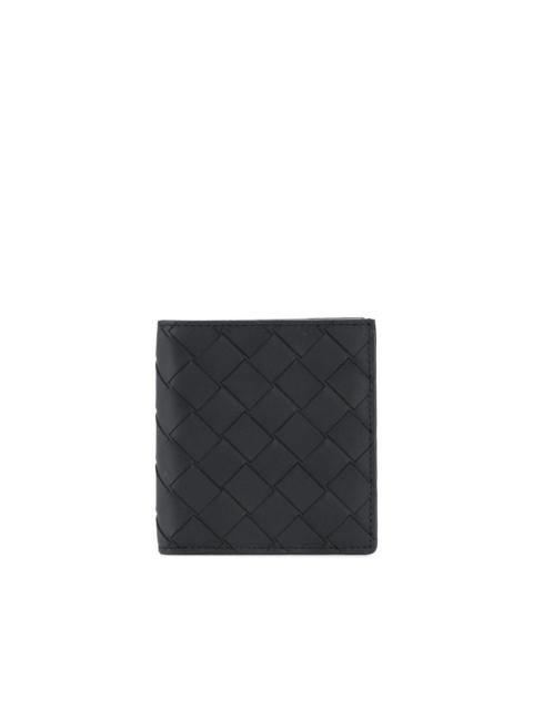 intrecciato weave bi-fold wallet