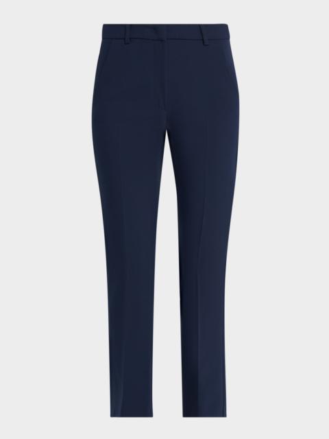Freda Cropped Stretch Canvas Slim Trousers
