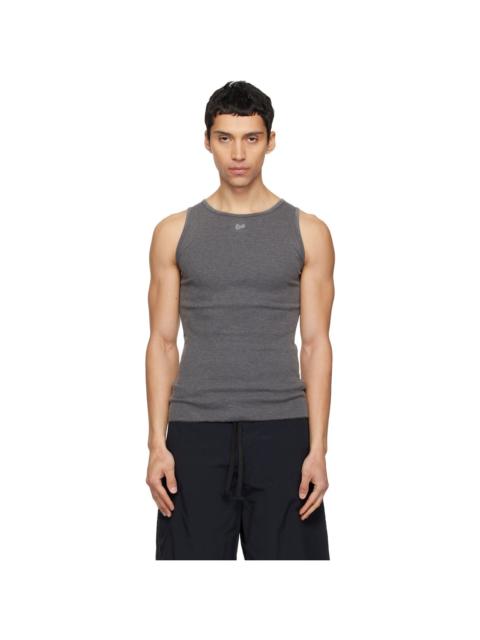Gray Logo Patch Tank Top