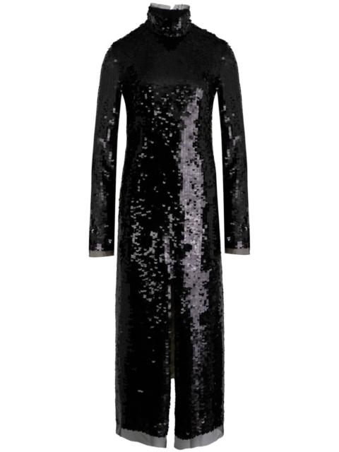 sequinned midi dress