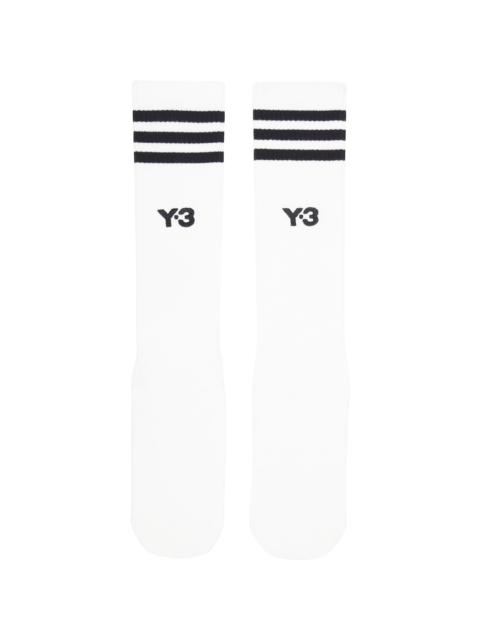 White Stripes High Socks
