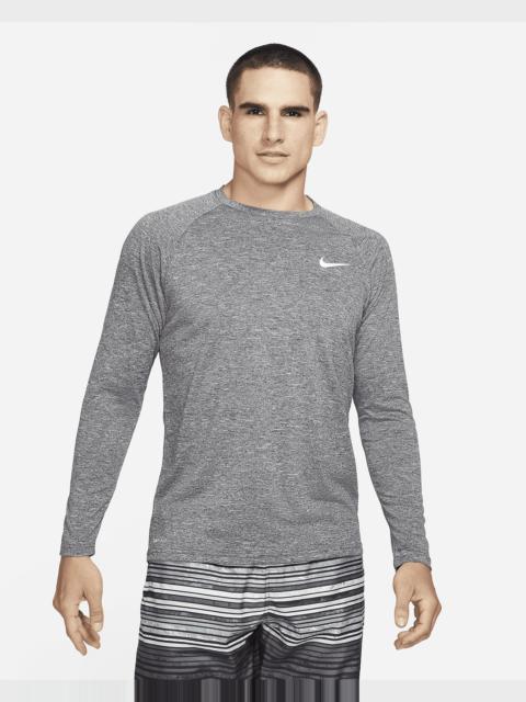 Nike Men's Heathered Long-Sleeve Hydroguard Swim Shirt