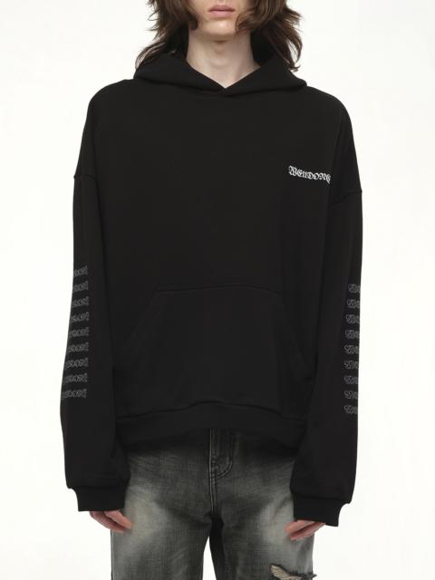 Punk Teddy Hoodie in Black