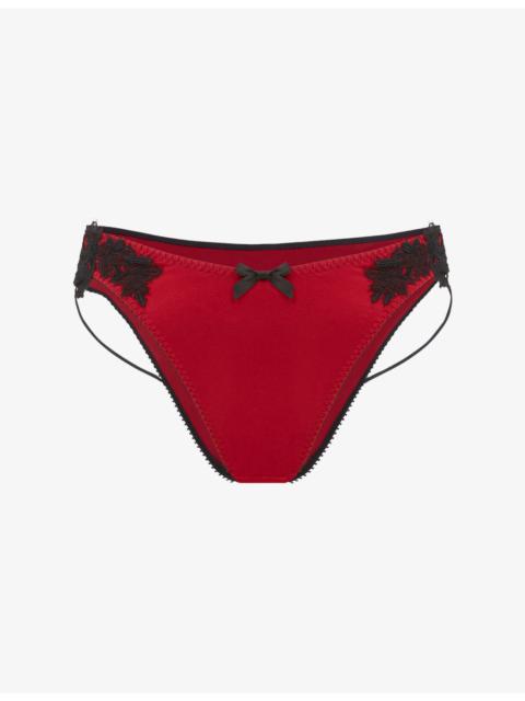 Penelopi Embroidered Silk Briefs