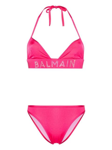 logo-embellished bikini set