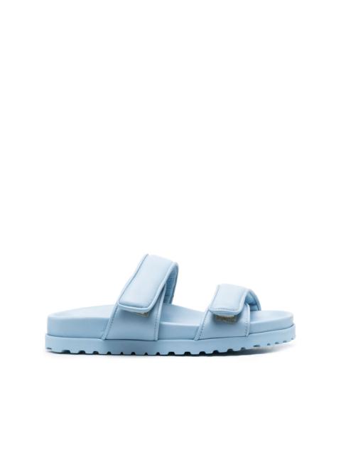 side touch-strap fastening sandals