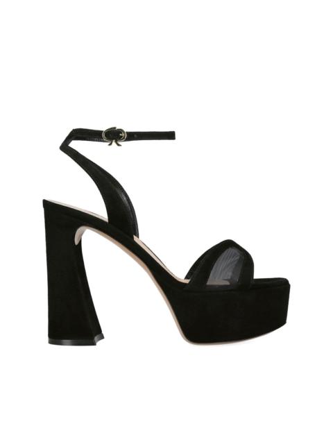 105mm platform ankle-strap sandals