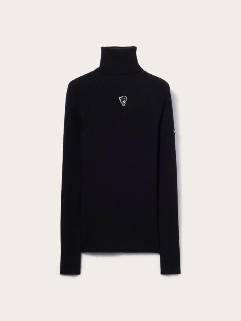LOGO-APPLIQUÉ ROLL-NECK SWEATER