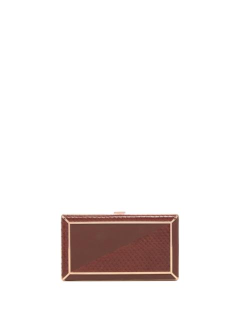 Callas Clutch in Chocolate Snakeskin & Nappa Leather