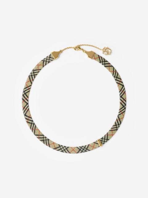 Check Print Necklace