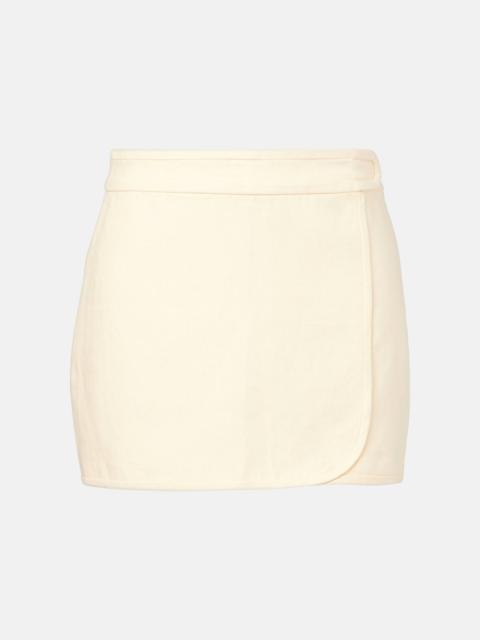 Jerry linen wrap skirt