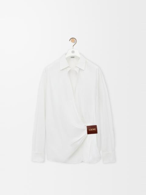 Draped shirt in cotton