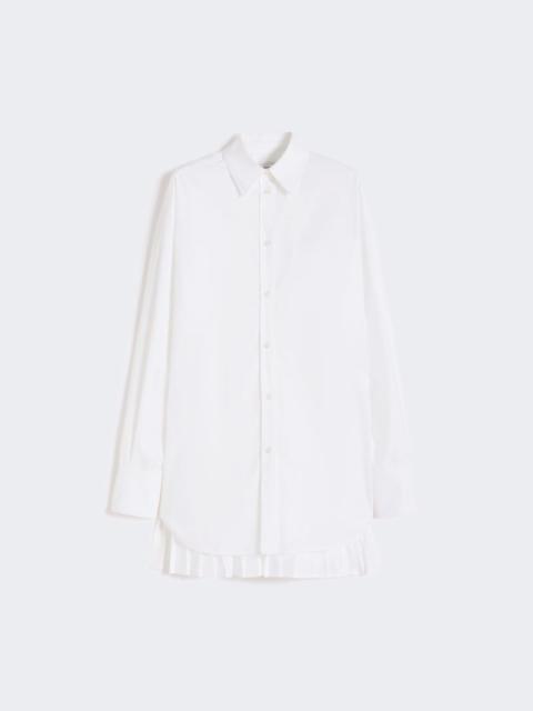Overshirt with plissé-pleated detail - optical white