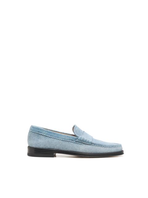 Seren Loafer in Light Blue Suede Denim
