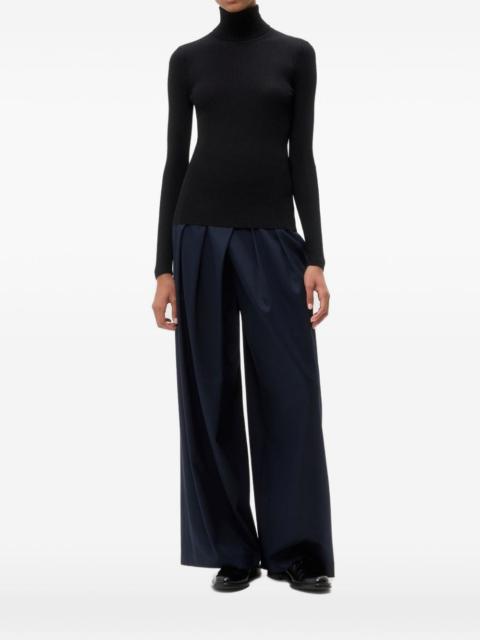 roll-neck ribbed-knit sweater