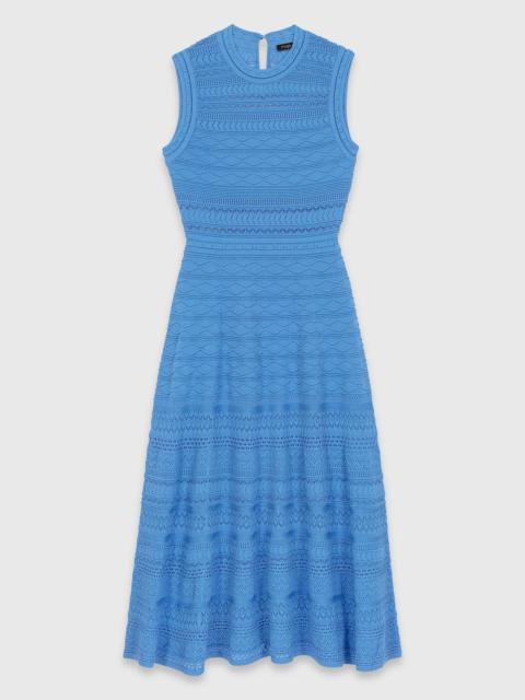 Pointelle knit maxi dress
