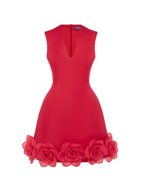 Bree Rosette Mini Dress red