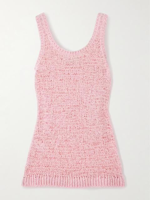 Open-knit Organic Cotton-blend Tank