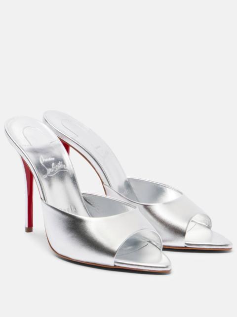 Miss Z 100 metallic leather mules