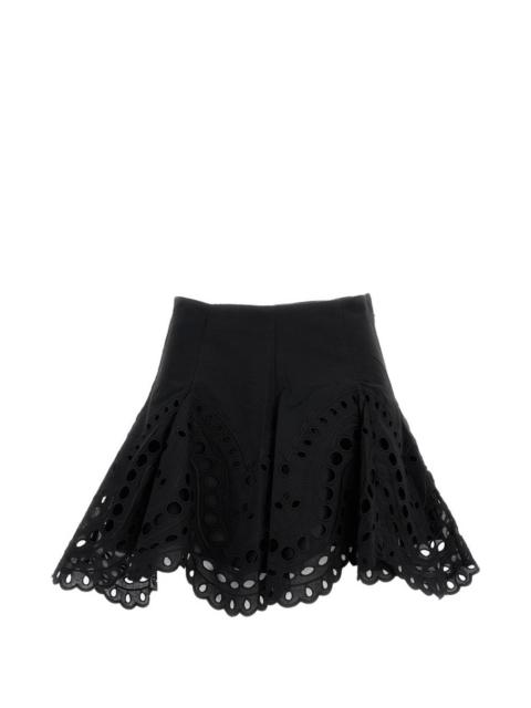 Sail scalloped-finish mini skirt
