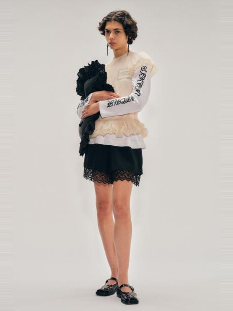 Sheer Ballet Peplum Top